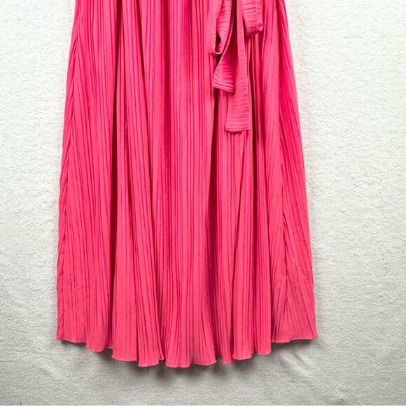 Lane Bryant Convertible Off-The-Shoulder Pleated Midi Dress In Rouge Red 18/20 - Picture 9 of 15